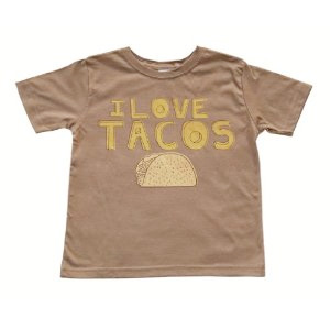 "I Love Tacos" Boy's Toddler Chestnut T-Shirt