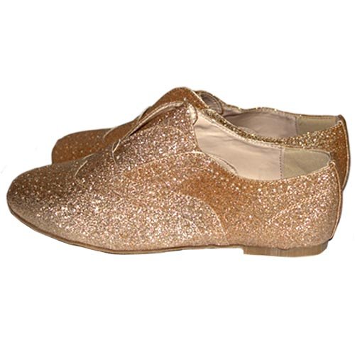 Gold Glitter Cambridge Shoes