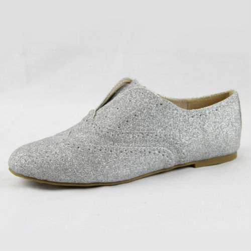 Silver Glitter Cambridge Shoes