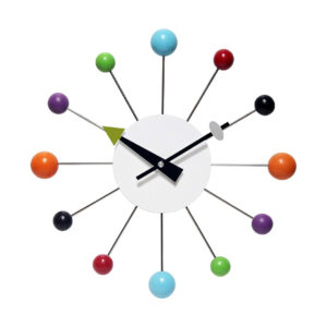 retro multicolored clock