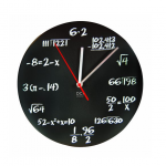 Black Mathematics Blackboard Pop Quiz Clock
