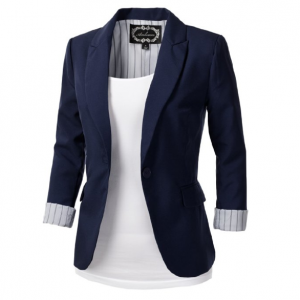 9XIS Women's Tailored Boyfriend Blazer