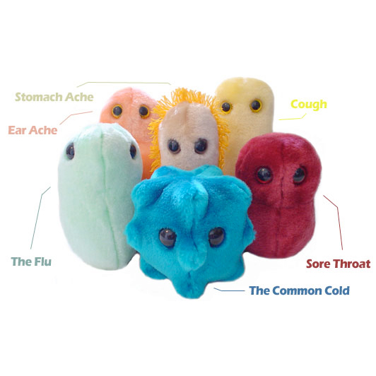 Set of 6 Giant Microbes Health Toys