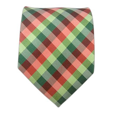 100% Silk Colorful Gingham Tie