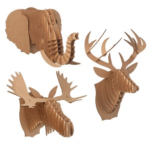 cardboard animal heads