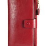 red RFID blocking clutch