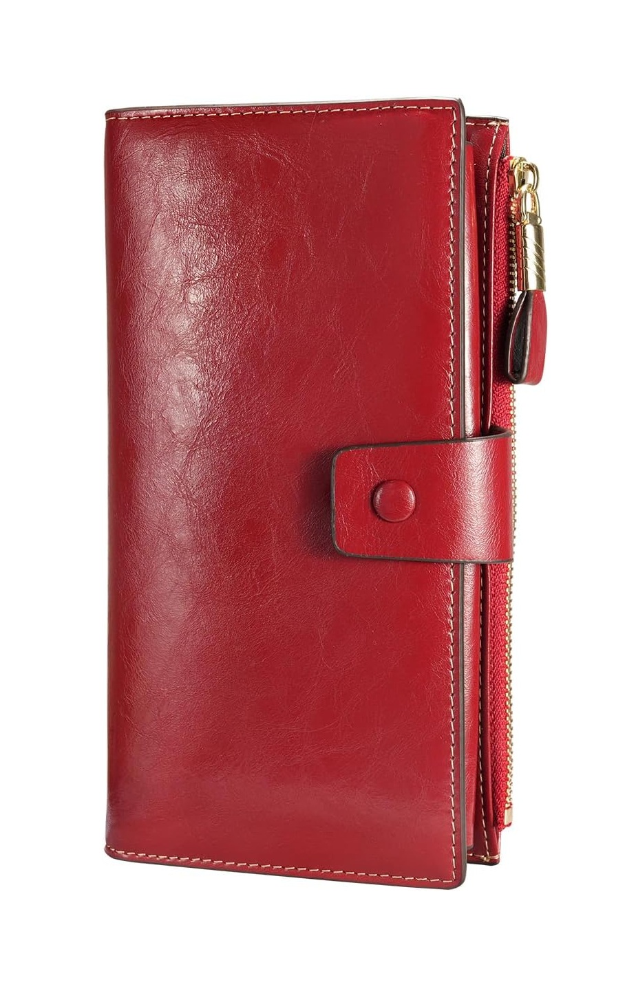 red RFID blocking clutch
