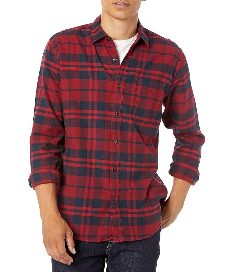 Men's red plaid shirt
