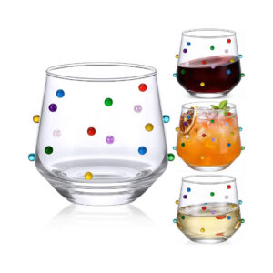 Colorful Dot Glassware