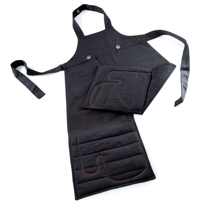Apron + Built-in Oven Mitts