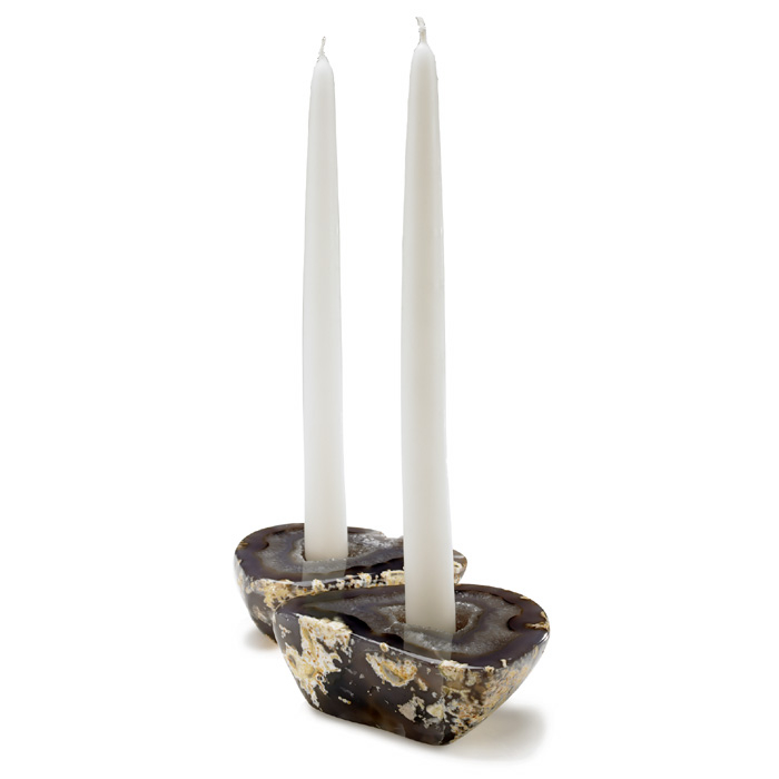 Agate Candle Holders