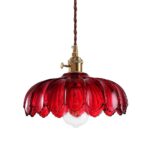 red glass hanging lamp
