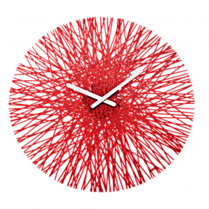 Koziol Silk Wall Clock Red